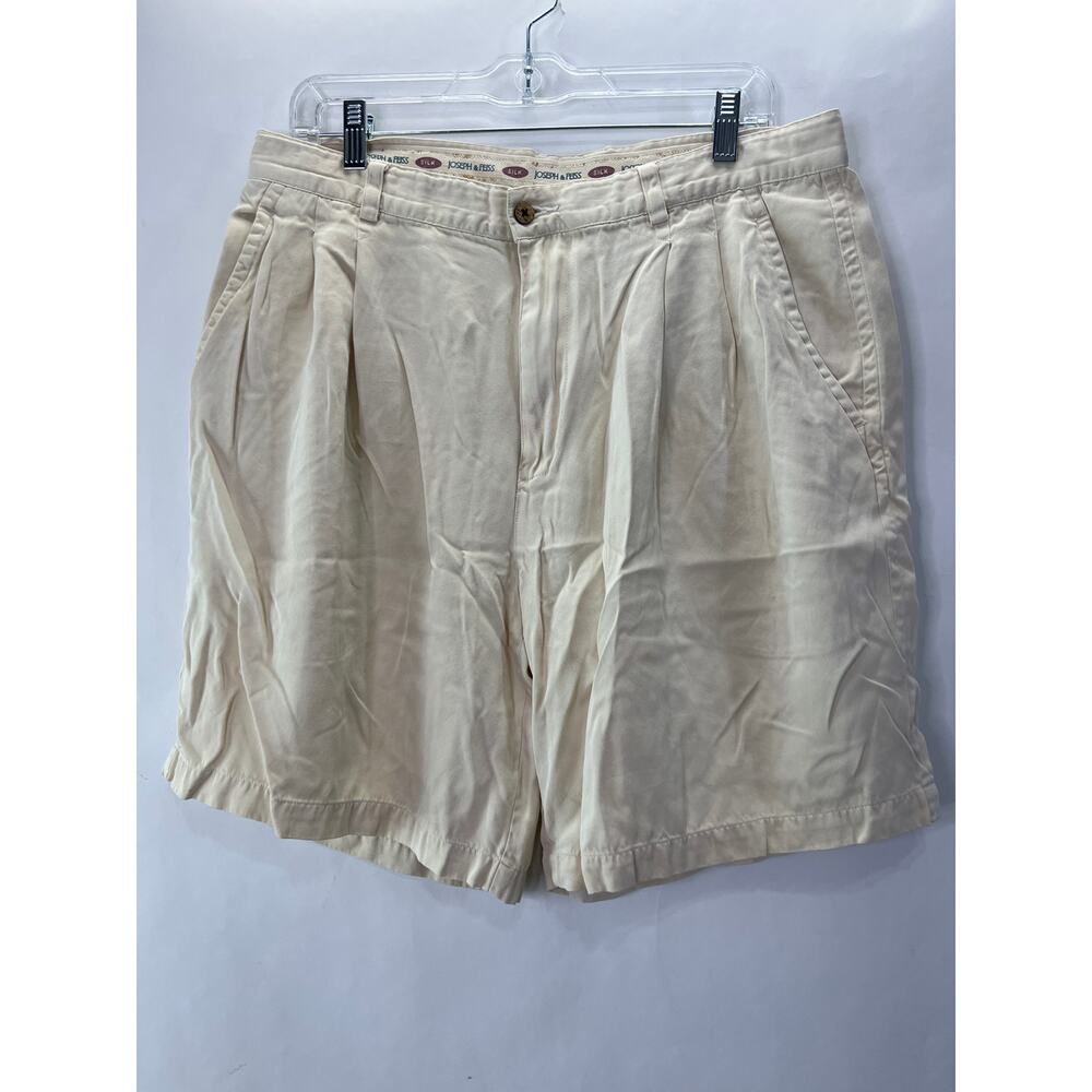 Joseph & Feiss Silk Shorts Cream Casual Men's 36 Waist
